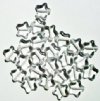 25 12mm Transparent Crystal Star Beads
